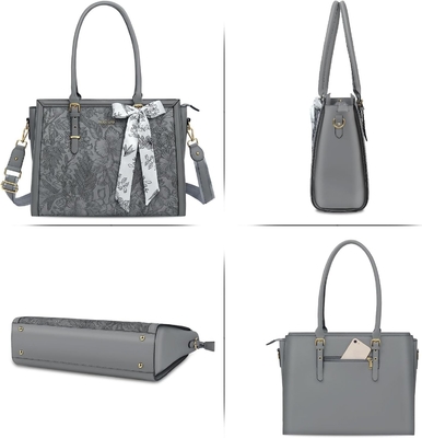 MOSISO LATEPOT BACK para mujeres, 17-17.3 pulgadas PU de cuero TOTE BACK Compatible con Macbook, HP, DELL, ASUS Notebook