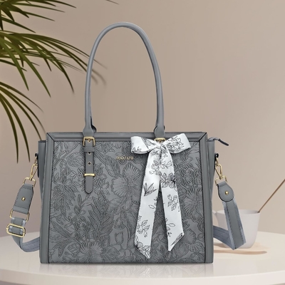 MOSISO LATEPOT BACK para mujeres, 17-17.3 pulgadas PU de cuero TOTE BACK Compatible con Macbook, HP, DELL, ASUS Notebook