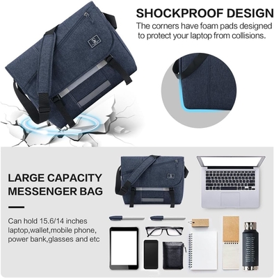 OIWAS bolso de mensajería para hombres, 15.6 pulgadas bolsos de crossbody portátil de mujeres casual bolsa de bolso de hombro de la bolsa de viaje de la universidad