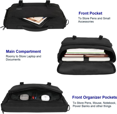 BOLSA MESSENGER PARA HOMBres, MUJERES BRIEFCASES ligero de peso de los hombres de la bolsa portátil de 15,6 pulgadas resistente al agua