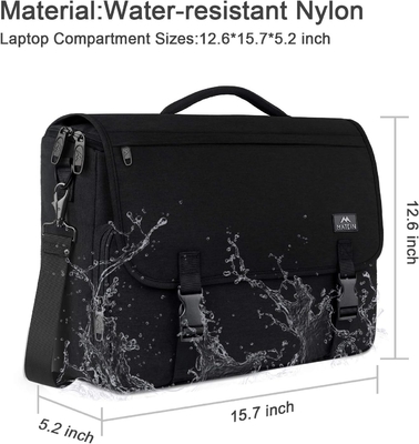 BOLSA MESSENGER PARA HOMBres, MUJERES BRIEFCASES ligero de peso de los hombres de la bolsa portátil de 15,6 pulgadas resistente al agua