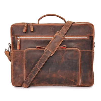 Bolso portátil San Francisco de 17 pulgadas Bolso de cuero artesanal para portátil maletín para oficina