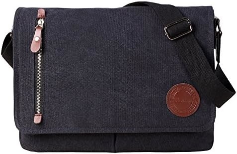 VINTAGE CANVAS BOLSA de mensajería para hombres MUJERES,BOLSA de viaje de hombro 13.5&quot; BOLSA de portátil BOLSA de libro