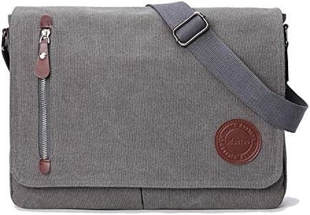 VINTAGE CANVAS BOLSA de mensajería para hombres MUJERES,BOLSA de viaje de hombro 13.5&quot; BOLSA de portátil BOLSA de libro