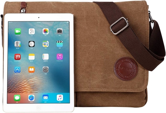 VINTAGE CANVAS BOLSA de mensajería para hombres MUJERES,BOLSA de viaje de hombro 13.5&quot; BOLSA de portátil BOLSA de libro