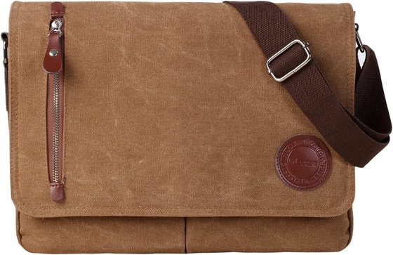 VINTAGE CANVAS BOLSA de mensajería para hombres MUJERES,BOLSA de viaje de hombro 13.5&quot; BOLSA de portátil BOLSA de libro