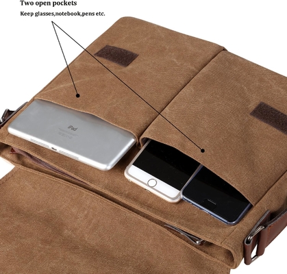 VINTAGE CANVAS BOLSA de mensajería para hombres MUJERES,BOLSA de viaje de hombro 13.5&quot; BOLSA de portátil BOLSA de libro