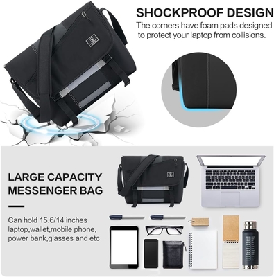 15.6 pulgadas portátil bolsas para todo el cuerpo mujeres casual bolso de hombro bolso de colegio oficina de viajes