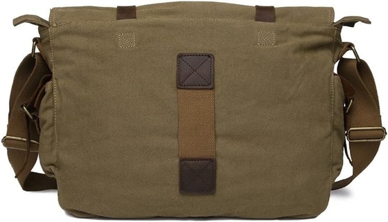 Seckhunk Vintage Cuero militar lienzos portátil maletas mensajeras maletas medianas