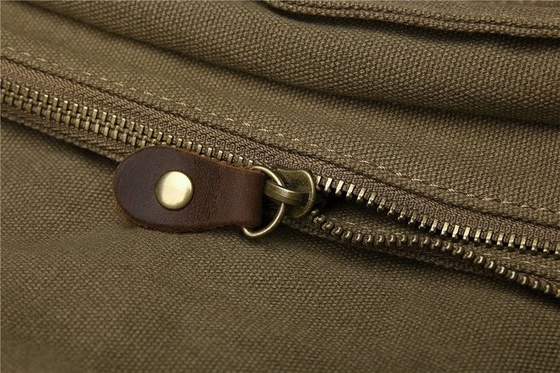 Seckhunk Vintage Cuero militar lienzos portátil maletas mensajeras maletas medianas