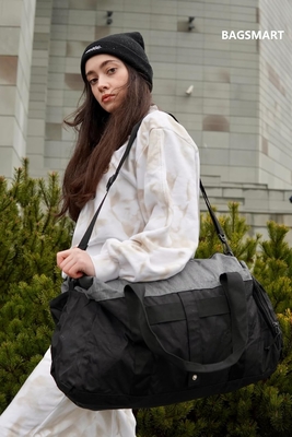 Bolsas de gimnasio BAGSMART para hombres mujeres, bolso de viaje plegable, bolso de fin de semana ligero con compartimento de zapatos,