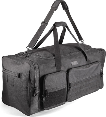 Fitdom 130L 36" De trabajo pesado Equipo de gimnasio de deportes extra grandes Equipo de viaje Bolso W/Corta de hombro ajustable y 7 compartimentos