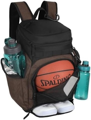 BASKETBALL BACKPACK BOLSA DE ESPORTO GRANDE, BOLSA DE GYM con compartimento de pelota y compartimento de calzado para almacenar calzado deportivo agua