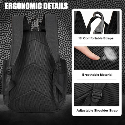 BASKETBALL BACKPACK BOLSA DE ESPORTO GRANDE, BOLSA DE GYM con compartimento de pelota y compartimento de calzado para almacenar calzado deportivo agua