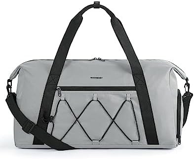 Bolso de gimnasia BAGSMART con compartimento para zapatos y bolsillo mojado, bolso de viaje de deportes ligero, C TO STORE SHOES DE SPORTS AGUA