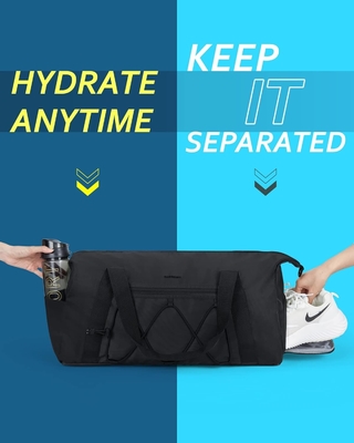Bolso de gimnasia BAGSMART con compartimento para zapatos y bolsillo mojado, bolso de viaje de deportes ligero, C TO STORE SHOES DE SPORTS AGUA
