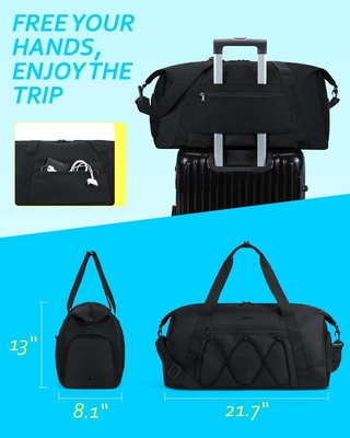 Bolso de gimnasia BAGSMART con compartimento para zapatos y bolsillo mojado, bolso de viaje de deportes ligero, C TO STORE SHOES DE SPORTS AGUA