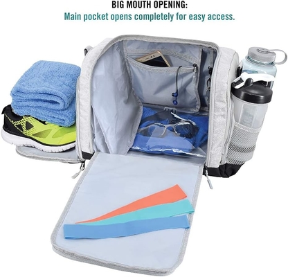 El bolso de bolso diseñado por una multitud de personas con 10 compartimentos óptimos incluyendo zapatos resistentes al agua