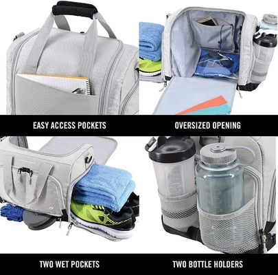 El bolso de bolso diseñado por una multitud de personas con 10 compartimentos óptimos incluyendo zapatos resistentes al agua