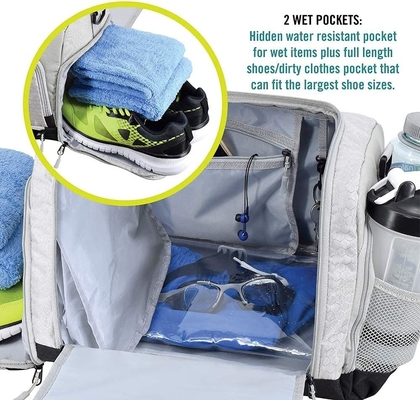 El bolso de bolso diseñado por una multitud de personas con 10 compartimentos óptimos incluyendo zapatos resistentes al agua