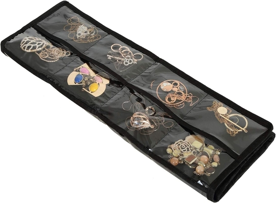 FORAINEAM 3 PACK HANGING JEWELRY ORGANIZER 32 bolsillos 18 ganchos y bucles collar portador de los pendientes de la pulsera anillo de la pantalla