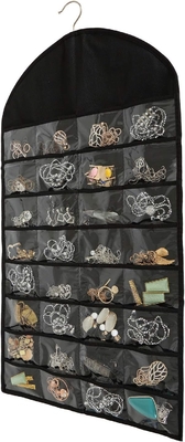 FORAINEAM 3 PACK HANGING JEWELRY ORGANIZER 32 bolsillos 18 ganchos y bucles collar portador de los pendientes de la pulsera anillo de la pantalla