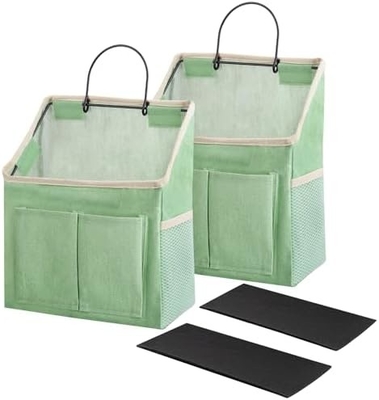 2 paquetes de equipaje de la pared organizador de la cesta con bolsillos para el baño el dormitorio la cocina el dormitorio los elementos esenciales para el almacenaje de la caravana y