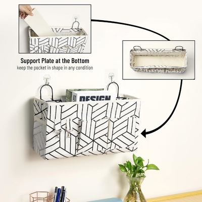 2pcs de bolso de almacenamiento de pared grande colgando, el armario de la puerta de lino de tela bolsillos organizador, a prueba de agua para el salón dormitorio