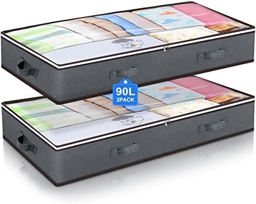 Contenedores de almacenamiento bajo cama, organizadores de armarios y contenedores de almacenamiento, bolsas plegables para almacenamiento bajo cama