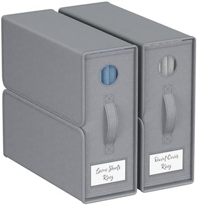 Organizadores y almacenamiento de sábanas, 4-pack, tamaño queen/king (gris), organizador de sábanas, contenedores de almacenamiento de tela para sábanas,