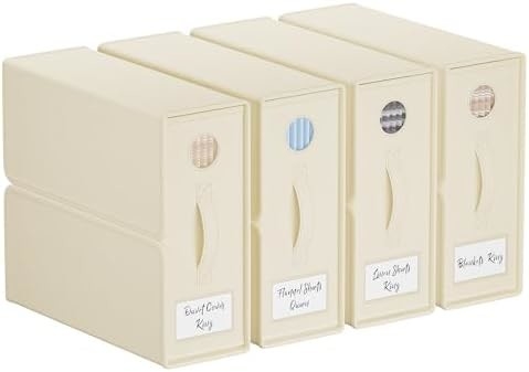 Organizadores y almacenamiento de sábanas, 4-pack, tamaño queen/king (gris), organizador de sábanas, contenedores de almacenamiento de tela para sábanas,