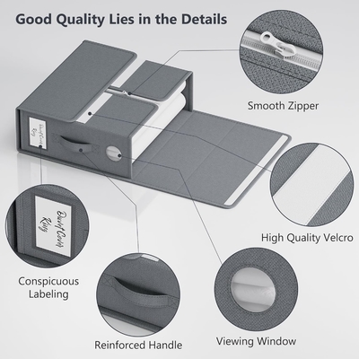 Organizadores y almacenamiento de sábanas, 4-pack, tamaño queen/king (gris), organizador de sábanas, contenedores de almacenamiento de tela para sábanas,