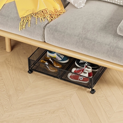 Almacenamiento bajo la cama con ruedas debajo de la cama Contenedores de almacenamiento de metal grande plegable para ahorrar espacio debajo de la cama