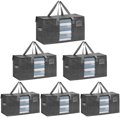 VENO 6 Pack bolsas de mudanza, mantel y mantas bolsas de almacenamiento para el armario, cajas de mudanza, cajas con tapas alternativa,
