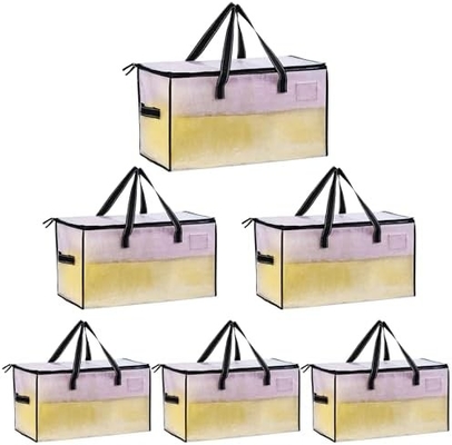 VENO 6 Pack bolsas de mudanza, mantel y mantas bolsas de almacenamiento para el armario, cajas de mudanza, cajas con tapas alternativa,