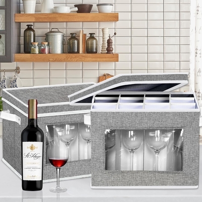 HOMYFORT VINO VALOR DE VÍNO CASOS de almacenamiento de contenedores de almacenamiento, CHINA caja con divisores cáscara dura para 12 cristal de vidrio