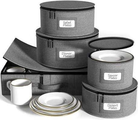 Contenedores de almacenamiento de Sorbus China Conchas duras - Contenedores de almacenamiento de vidrio y platos para transporte, traslado,