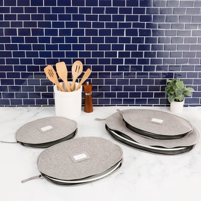 CHINA STORAGE - SET DE 6 CASOS PARA ACCESORIOS FINOS CHINA STORAGE - Sostiene embarcaciones, cuencos, platos pequeños y grandes de gran tamaño
