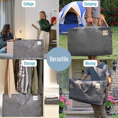 VENO 8 Bolsas de mudanza, suministros de mudanza, cajas de mudanza, cajas de almacenamiento de embalaje universitario con tapas alternativas, de uso pesado