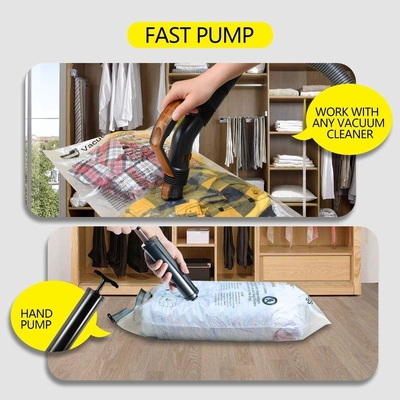 12 BOLSOS DE VACUUM (3 X JUMBO, 3 X GRAN, 3 X MEDIO, 3 X PEQUEÑO), con bolsas de compresión para selladores de ahorro de espacio