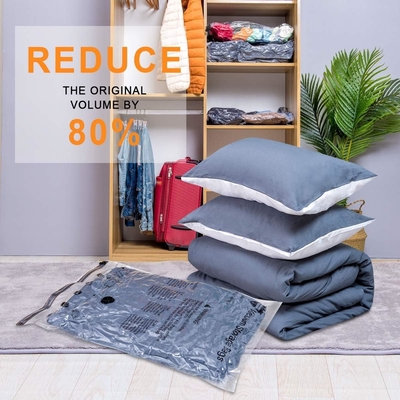 12 BOLSOS DE VACUUM (3 X JUMBO, 3 X GRAN, 3 X MEDIO, 3 X PEQUEÑO), con bolsas de compresión para selladores de ahorro de espacio