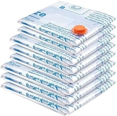 8 BOLSOS de almacenamiento con bomba de aire eléctrica, 2 JUMBO, 2 grandes, 2 medianos, 2 pequeños