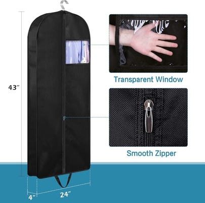 KIMBORA 43&quot; BOLSAS DE traje para el almacenamiento del armario y el viaje, BOLSAS de ropa colgantes con tapón para hombres BOLSA DE traje con manijas para