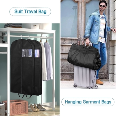 KIMBORA 43&quot; BOLSAS DE traje para el almacenamiento del armario y el viaje, BOLSAS de ropa colgantes con tapón para hombres BOLSA DE traje con manijas para