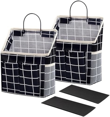 2 paquetes de equipaje de la pared organizador de la cesta con bolsillos para el baño el dormitorio la cocina el dormitorio los elementos esenciales para el almacenaje de la caravana y