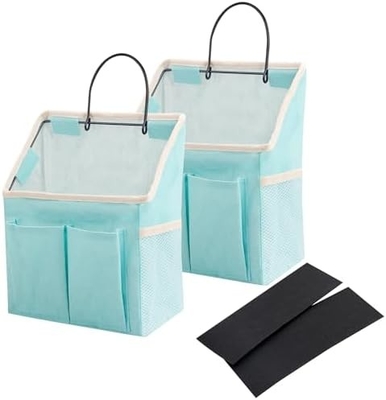 2 paquetes de equipaje de la pared organizador de la cesta con bolsillos para el baño el dormitorio la cocina el dormitorio los elementos esenciales para el almacenaje de la caravana y