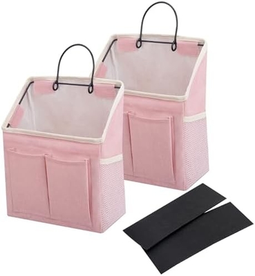 2 paquetes de equipaje de la pared organizador de la cesta con bolsillos para el baño el dormitorio la cocina el dormitorio los elementos esenciales para el almacenaje de la caravana y