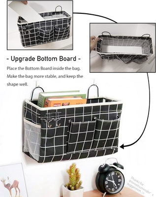 2pcs Cestas colgantes para organizar, Cesta de almacenamiento de tela en la pared, Organizador de pared para el armario, cocina, dormitorio, oficina,