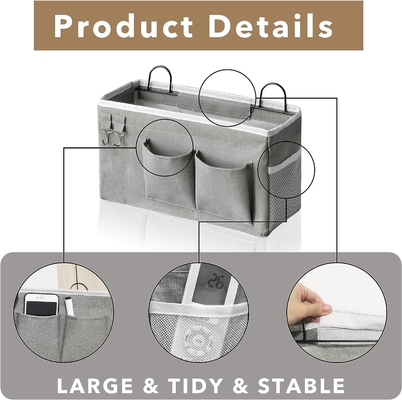 2pcs Cestas colgantes para organizar, Cesta de almacenamiento de tela en la pared, Organizador de pared para el armario, cocina, dormitorio, oficina,