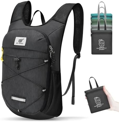Mochila plegable para senderismo SKYSPER - 10L Mochila de día ligera y pequeña Mochila de viaje transpirable para hombres Mujeres